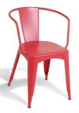 Harlem Industrial Curved Back Red Chair